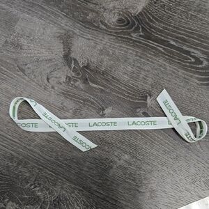 Lacoste White Ribbon with Green Logo